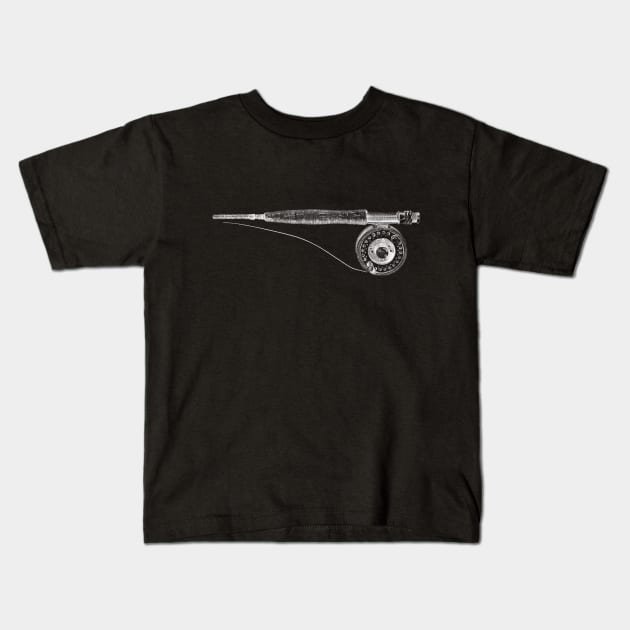 Fly fishing Kids T-Shirt by sibosssr